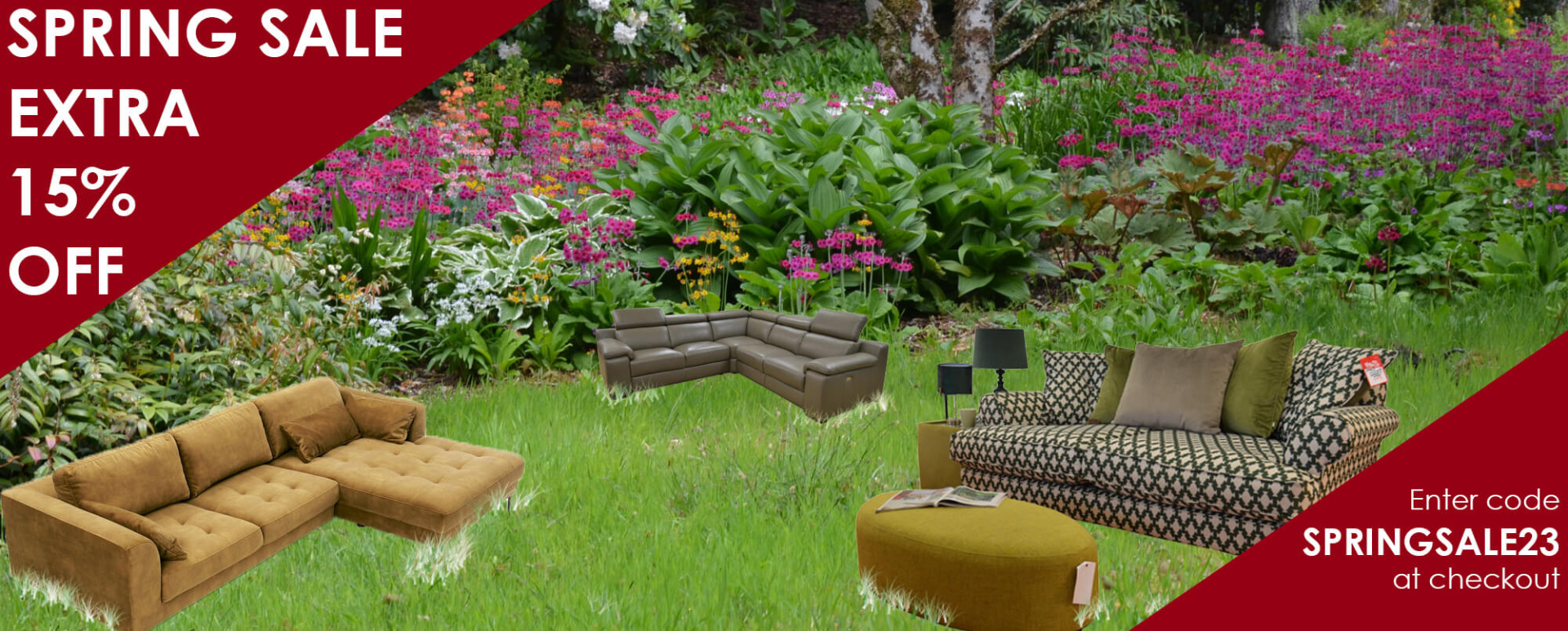Spring Sale Banner for Sofa Shop