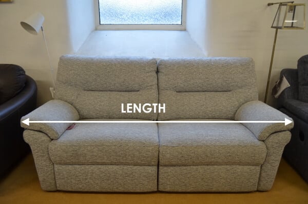 how to measure a sofa for delivery photo of a sofa with measurements on