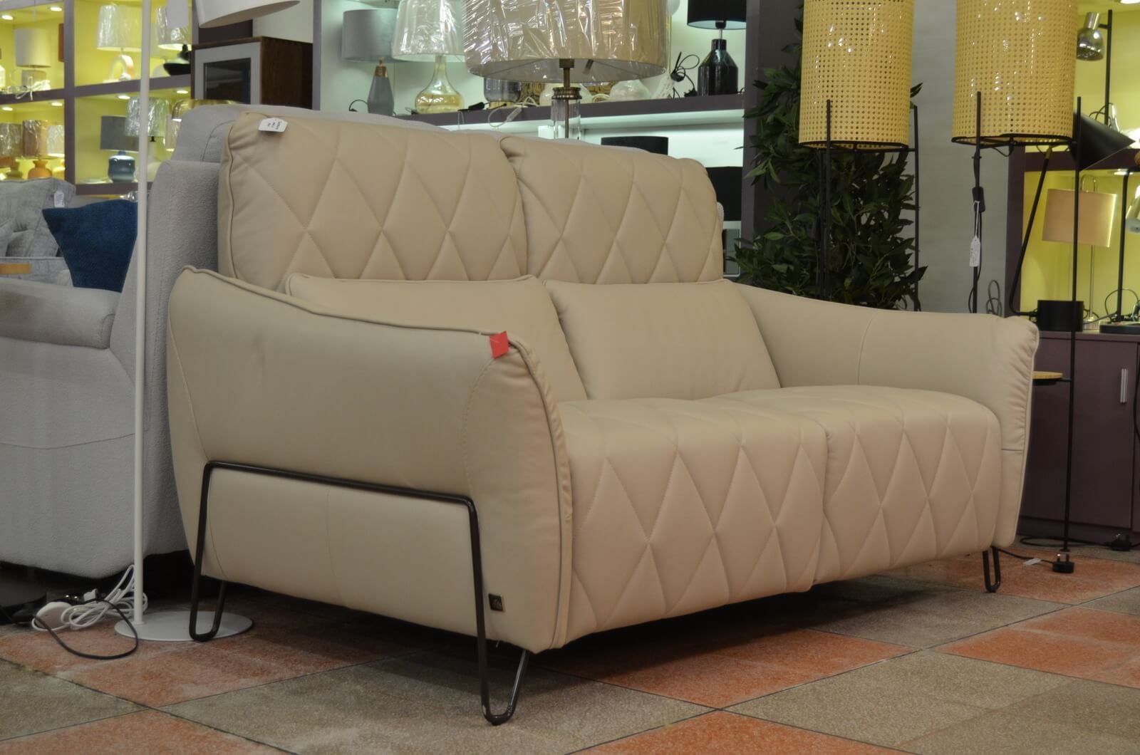 EgoItaliano Axelle Seater Sofa in Beige Cream Leather with