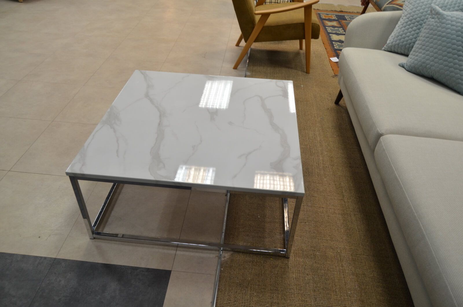 Square faux marble coffee clearance table