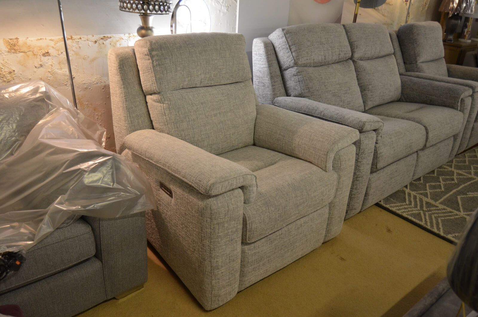 Power recliner chair shop with lumbar support