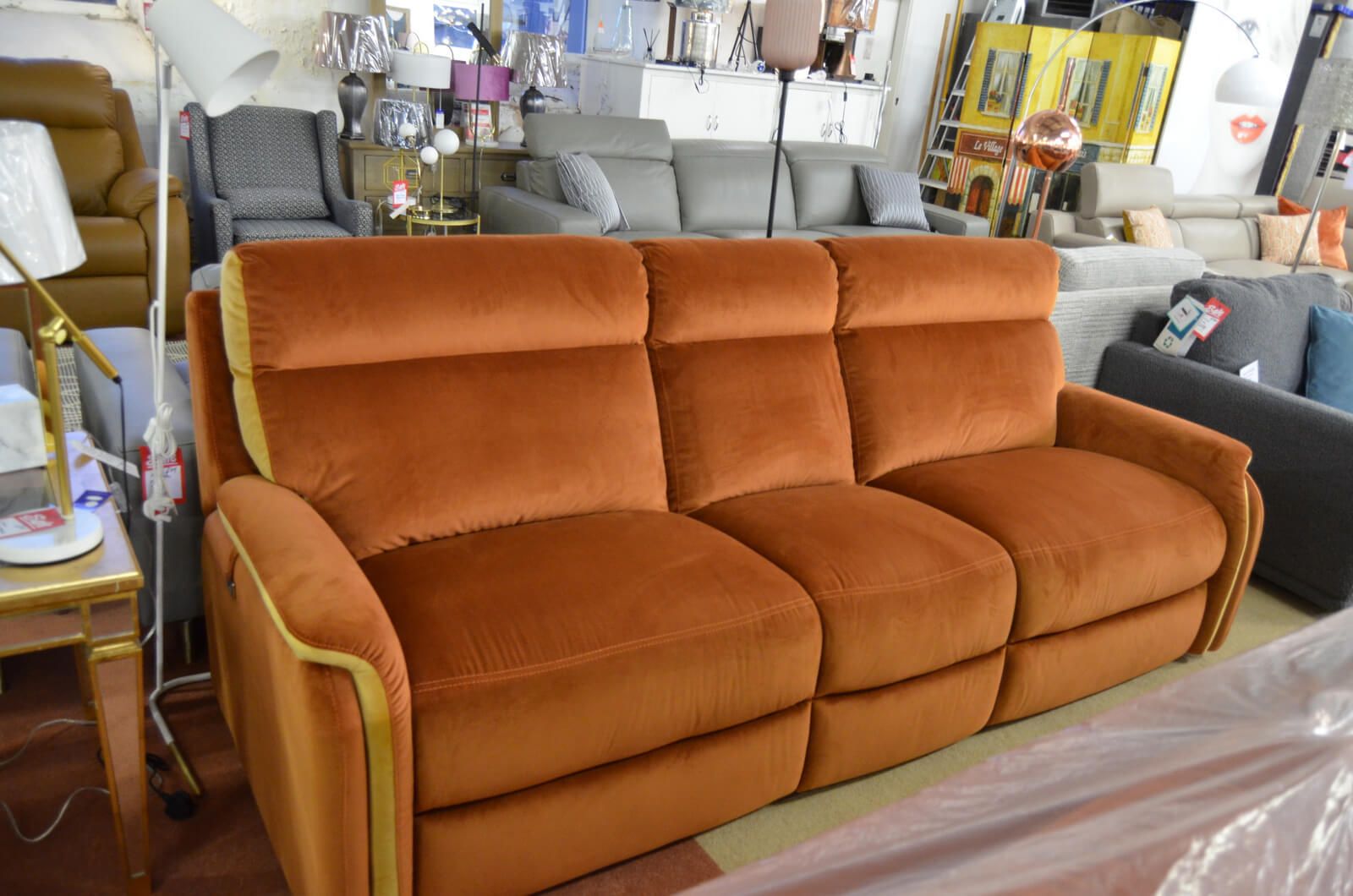 Natuzzi velvet sofa sale
