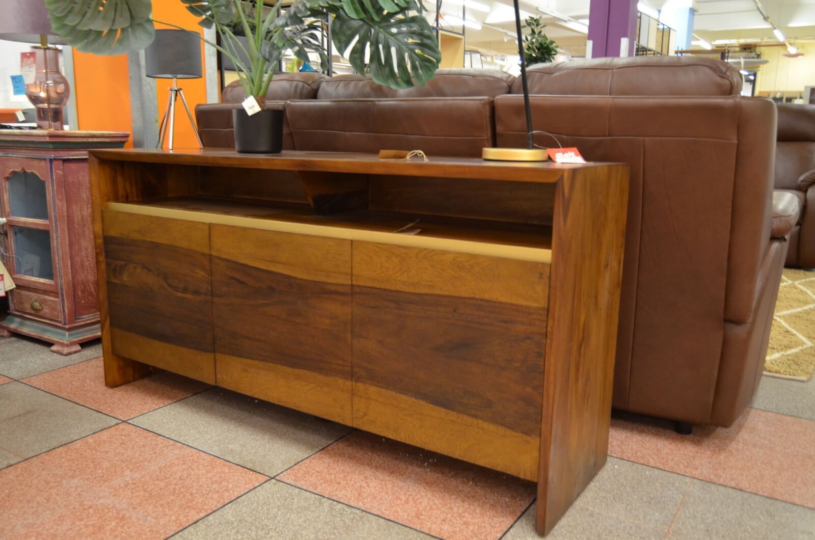 JAKARTA Long Sideboard in Indian Walnut Dark Wood Available to Order