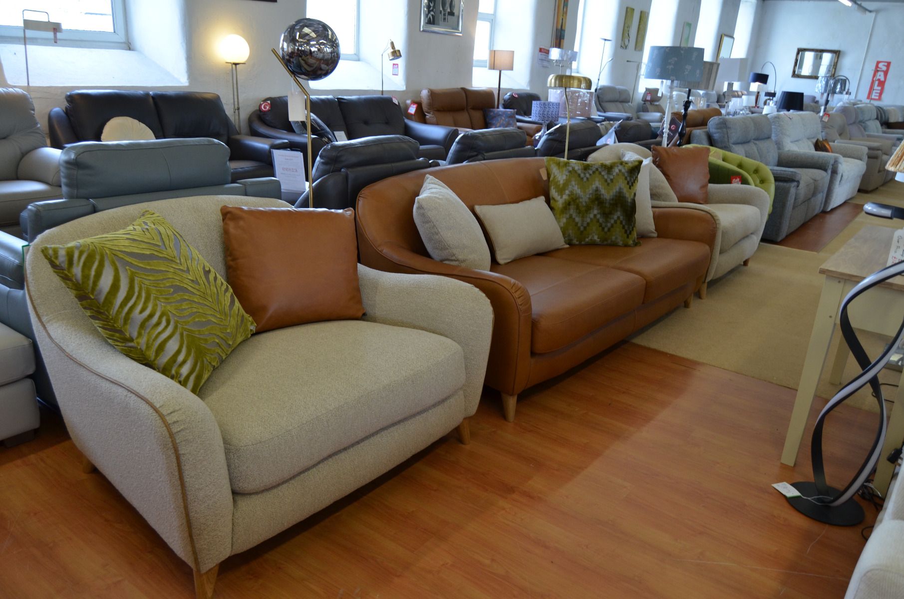 Brown leather sales sofas for sale