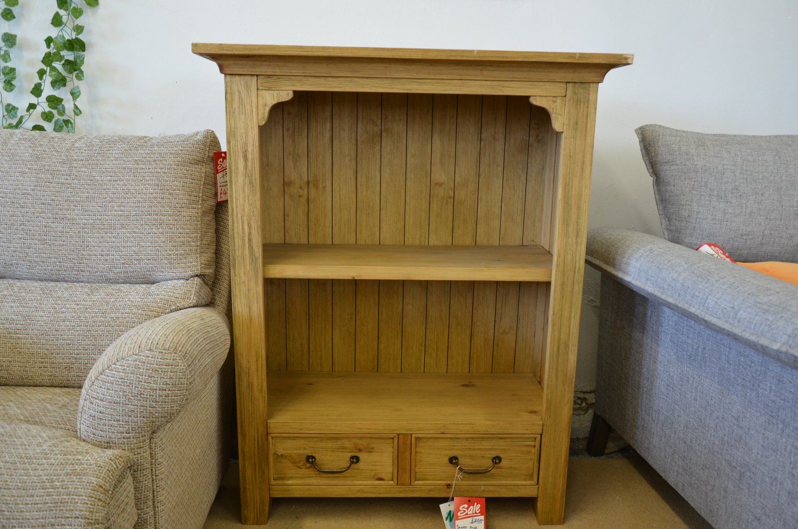 Rustic Small Pine Bookcase