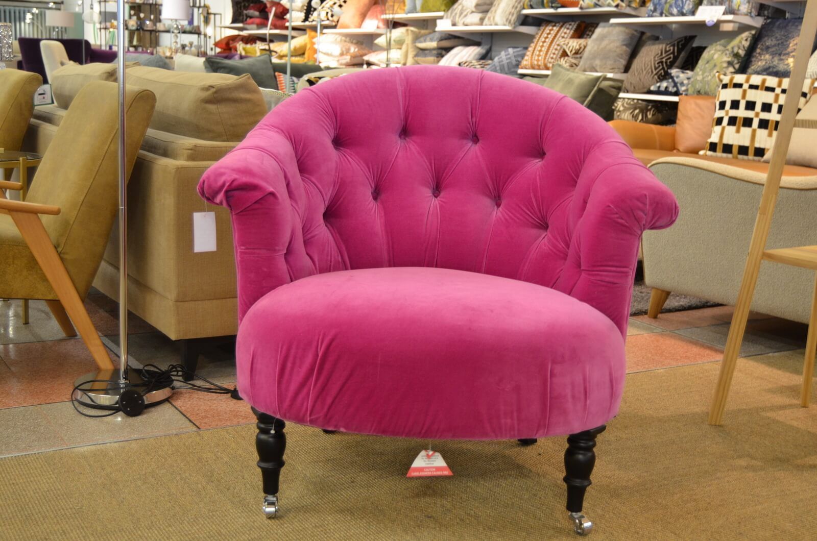 Fuschia accent chair sale