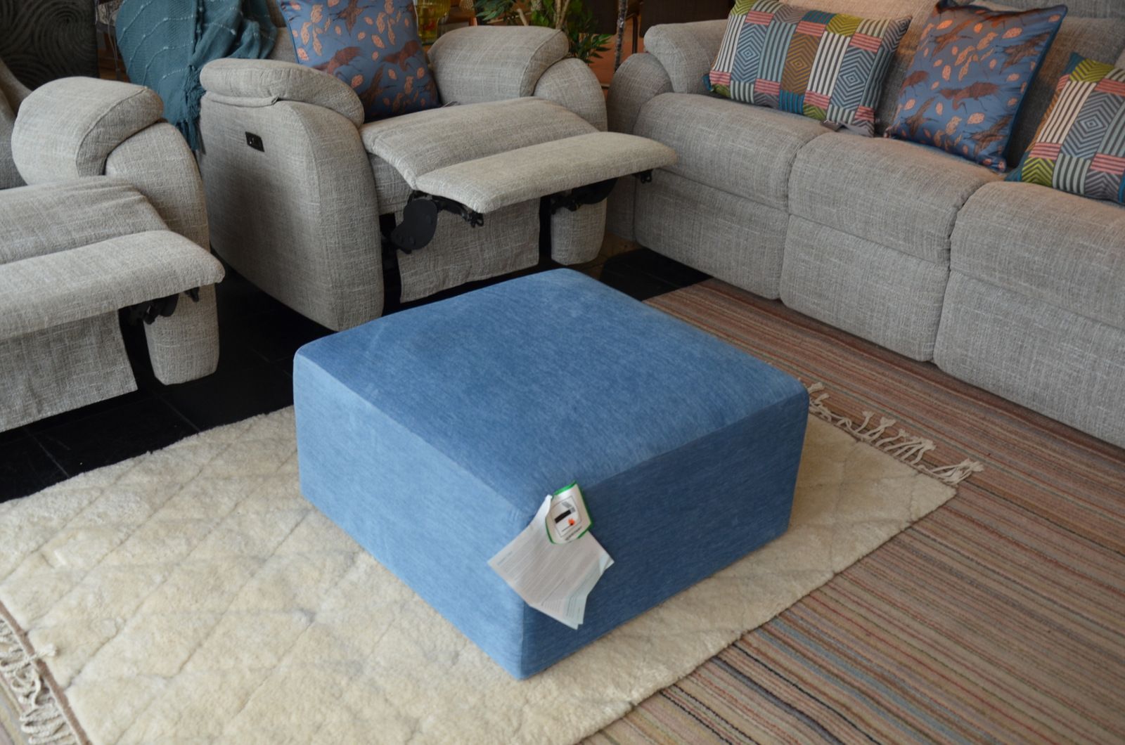 Pale blue sale footstool