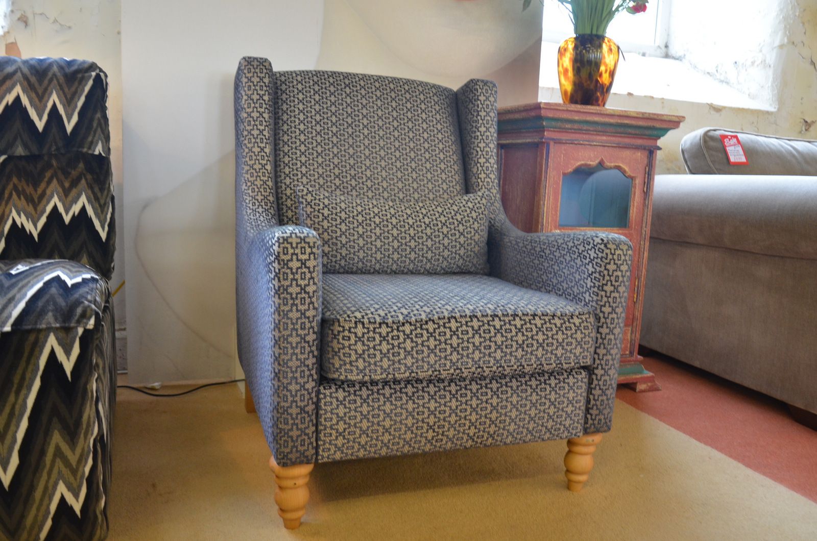 Blue hotsell accent sofa