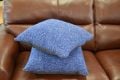 Pair of Soho Blue Scatter Cushions in Woolly Acryllic
