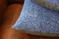 Pair of Soho Blue Scatter Cushions in Woolly Acryllic