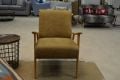 Brando leather armchair with wooden arms ex display designer furniture outlet shop Chorley Lancashire