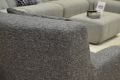 Bronx Modern Three Seater Sofa in Charcoal Grey Fabric Prototype Settee