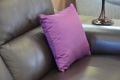 Pair of Purple Artificial Silk Scatter Cushions