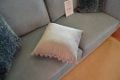 Pair of Fringed Deco Cushions in Bright Silver with Fillings