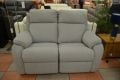 Kingsbury Two Seater Sofa with Power Recliners Adjustable Headrests and Electric Lumbar Support in Grey Fabric