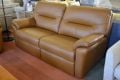 Seattle leather three piece suite tan brown ex display sofa and chairs G Plan clearance sofas delivered to London, Manchester and more