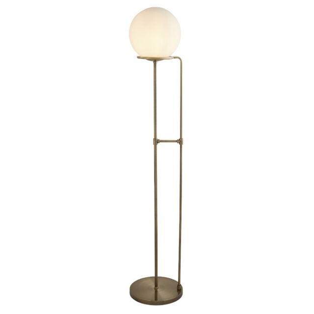 Formal Globe Floor Lamp in Brass Finish