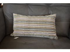 Bolster Cushions in Multicolour Geometric Design - Matching Pair with Fibre Fillings