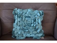 Ice Blue Faux Silk Scatter Cushions Matching Pair with Fibre Fillings