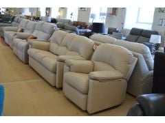 G Plan Chloe 3 seater sofa and armchair set two piece leather suite ex display sofa outlet shop Lancashire
