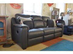 Italian leather three piece suite with discount recliners Italia Living Parma Avila Avola Strauss set ex display warehouse clearance outlet shop Lancashire