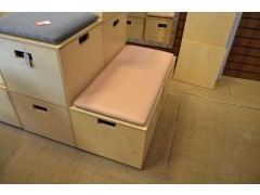 Pink Upholstered Storage Box - Bench Storage Seating