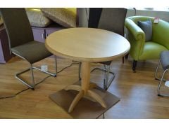 Small Round Dining Table in Oak - Made in Britain