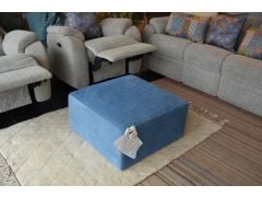 Taylor Footstool Square Pouffe in Cornflower Blue Fabric