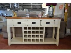 wine sideboard in rustic painted finish ex display furniture outlet near Chorley