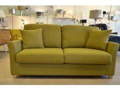 Three Seater Sofa Bed in Green Yellow Fabric Prototype