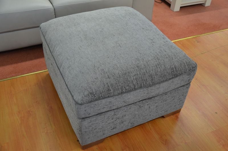 grey fabric footstool ex display sofas sale