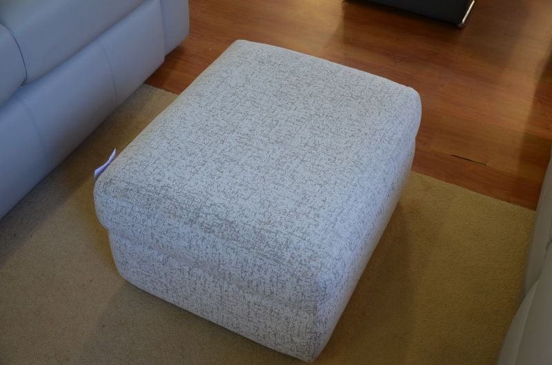 ex display footstool discount sale fabric storage pouffe