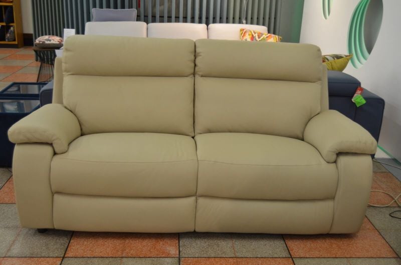 Molton Italian Leather Sofas 2 and 3 Seater Settee Suite in Capuccino