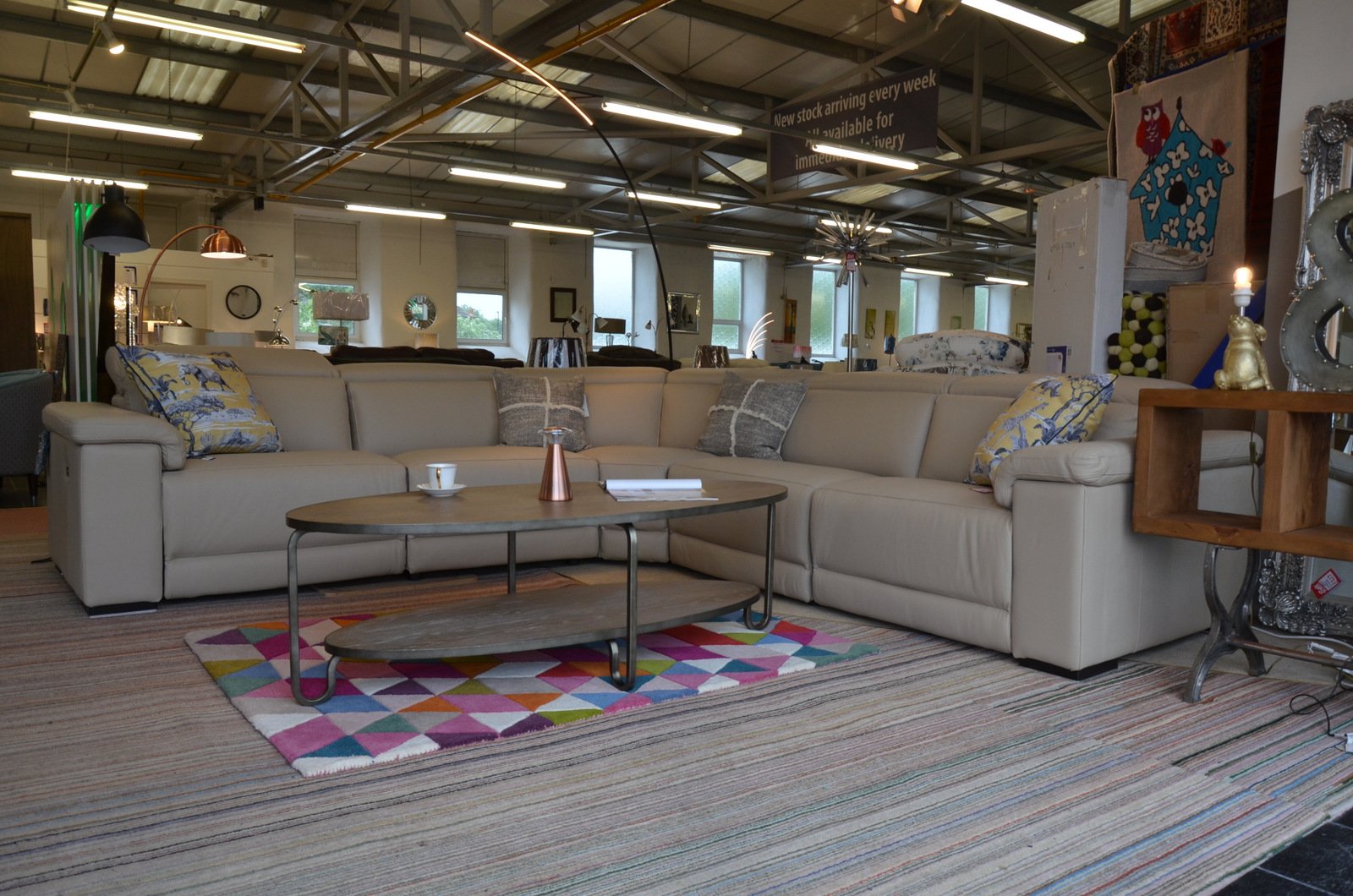 Ex display corner suites Italian Leather Designer Sofas Half Price